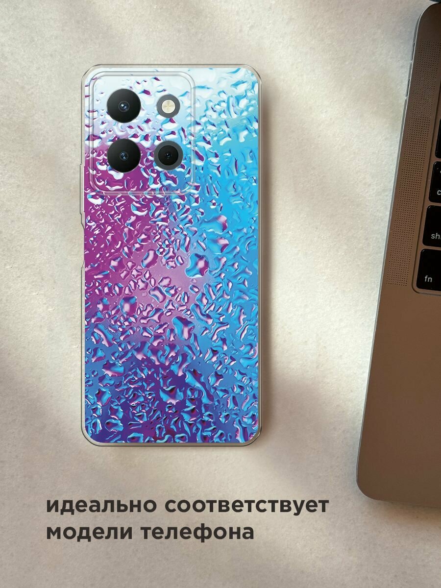 Чехол на Vivo Y36 4G / Виво Y36 4G с принтом "Капли на стекле" — фото 1