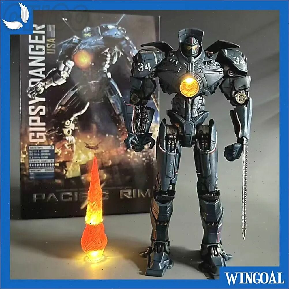 Фигурка Тихоокеанский рубеж Бродяга со светом / Pacific Rim NECA Gipsy Danger with Light Подарки для болельщиков 20 см