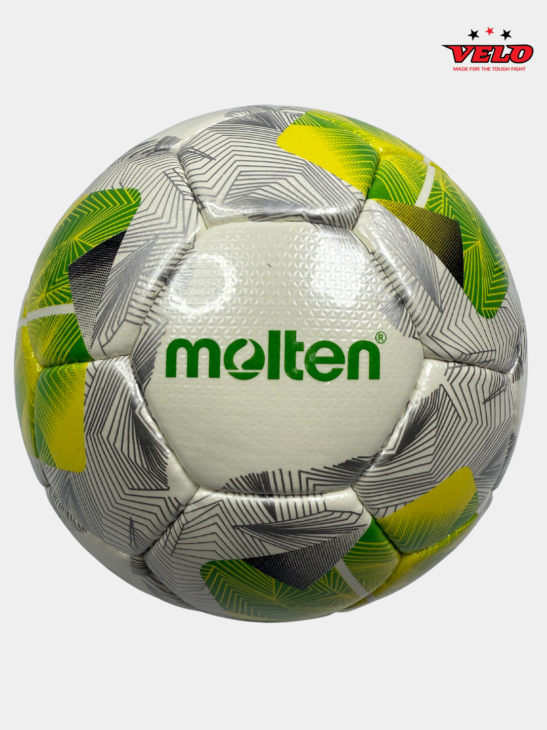 Официальный футбольный мяч MOLTEN №5 из PU, Салатовый-белый цвет