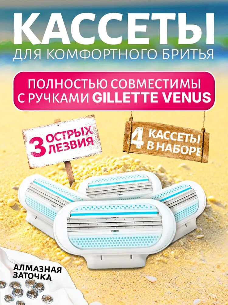 Кассеты для бритья 4 шт