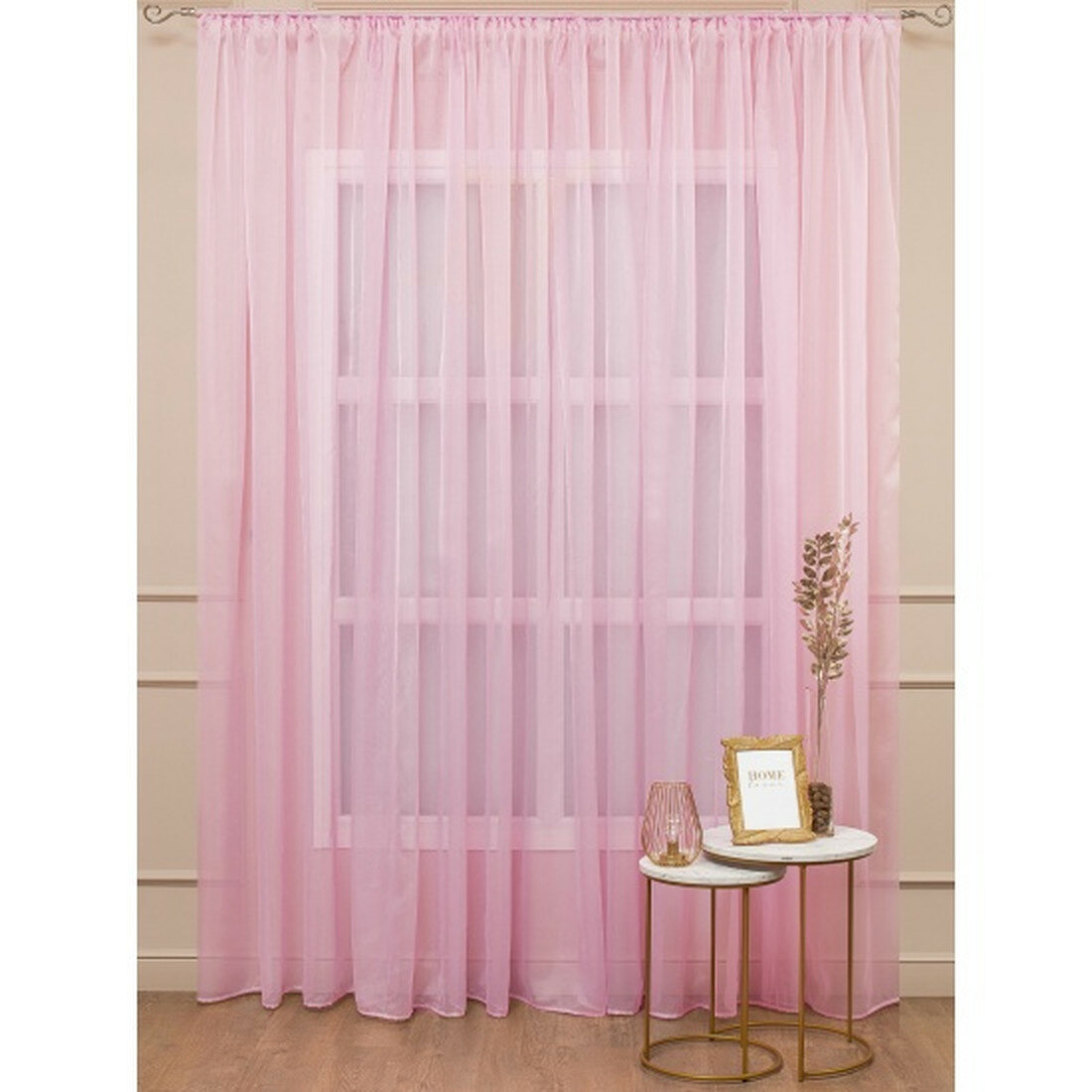 Тюль Amore Mio 90614  вуаль  600x270 см  розовый