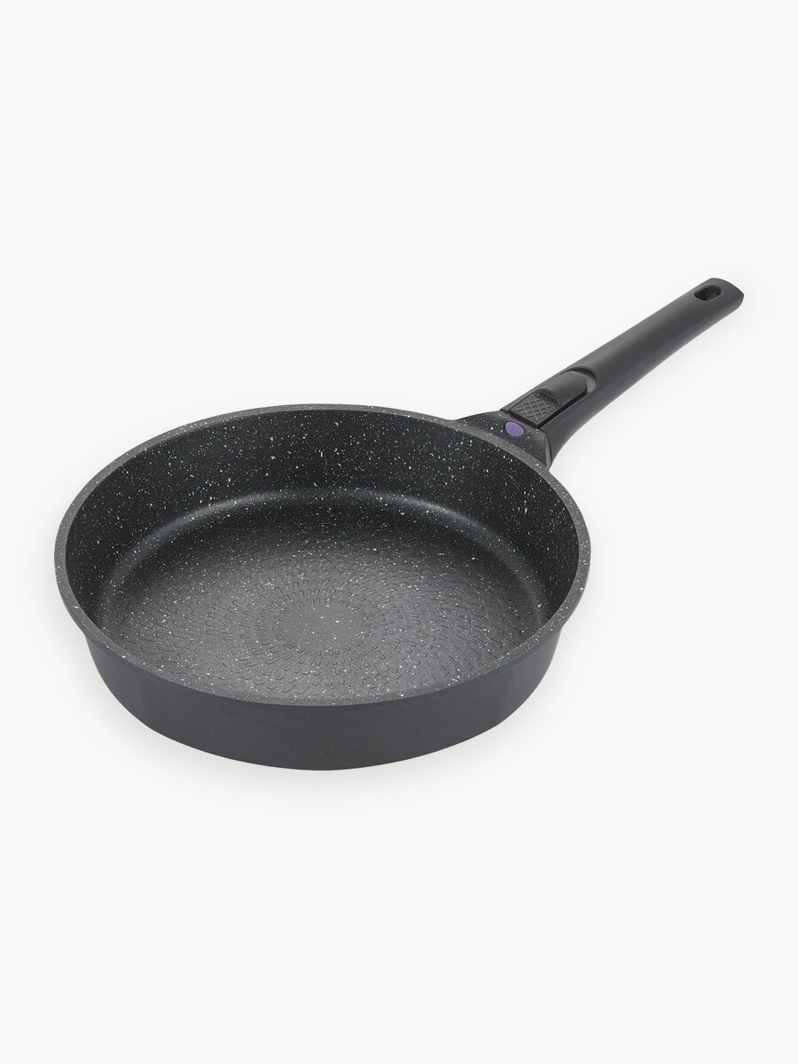 Алюминиевая сковорода Gipfel Proofet 2485 28 см, бакелитовая ручка, черный