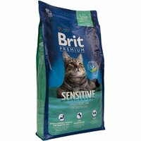 Brit Сухой корм Premium Cat Sensitive гипоаллергенный с ягненком для кошек с чувствительным пищеварением 8 кг