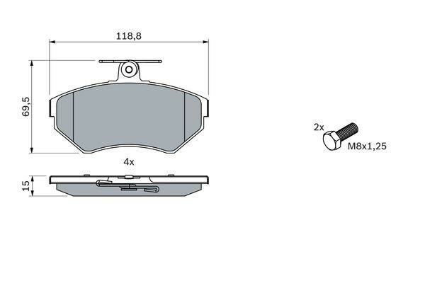 Тормозные колодки Bosch - фото №11