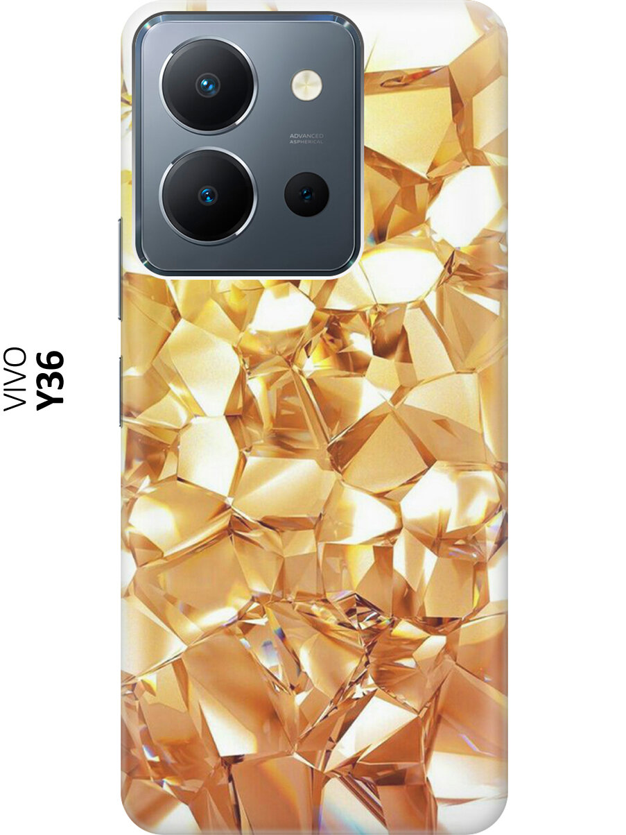 Силиконовый чехол Янтарные камни на Vivo Y36 / Виво У36