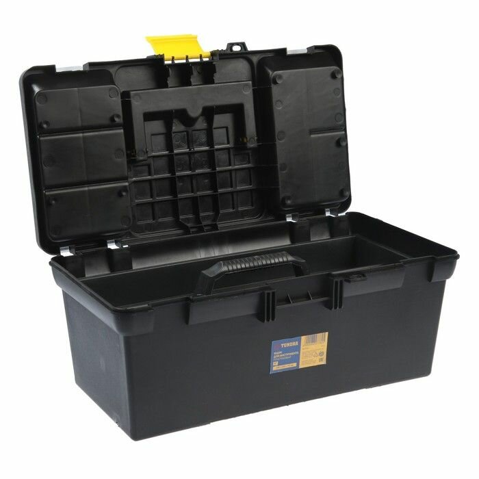 Ящик для инструмента, 16", 390 х 200 х 170 мм, пластиковый, лоток, два органайзера - фотография № 3