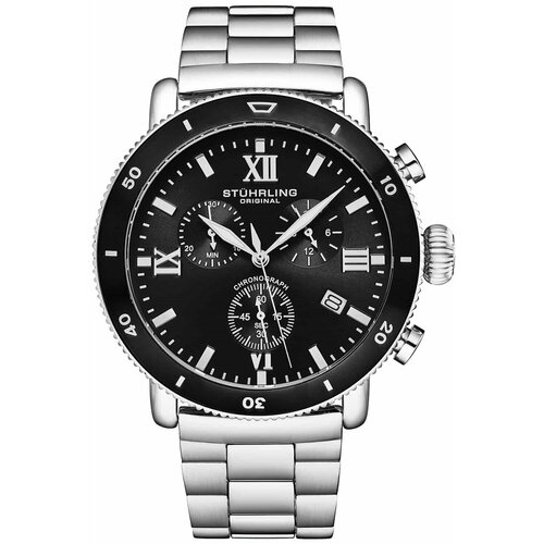 фото Наручные часы stuhrling monaco, черный, серебряный
