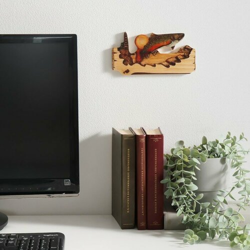 SUI Панно интерьерное дерево Рыба 12х07х19 см 939₽