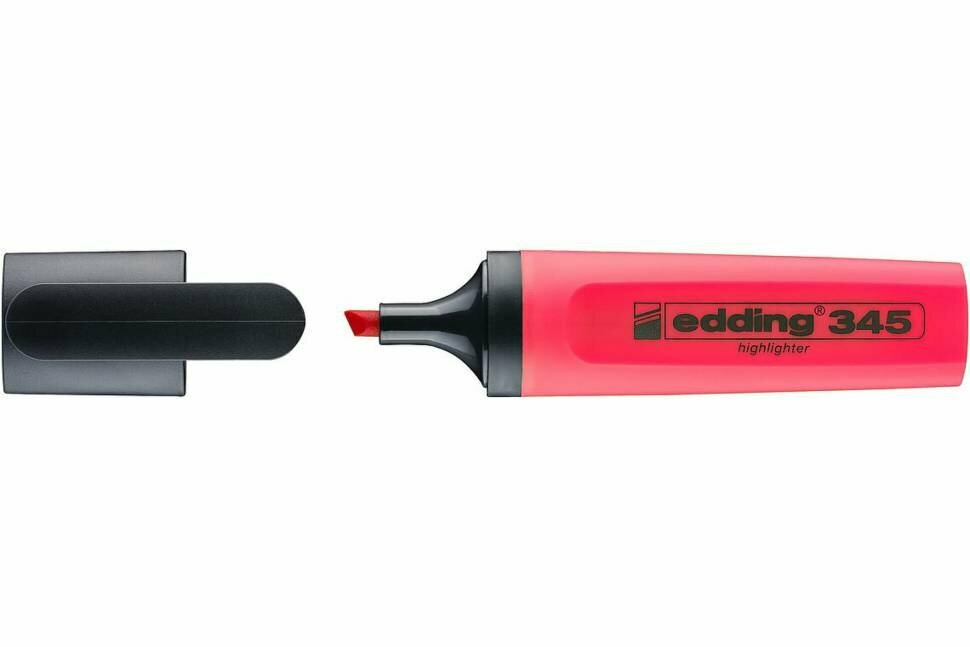 Текстовыделитель Edding заправляемый клиновидный наконечник 2-5 мм красный E-345#2