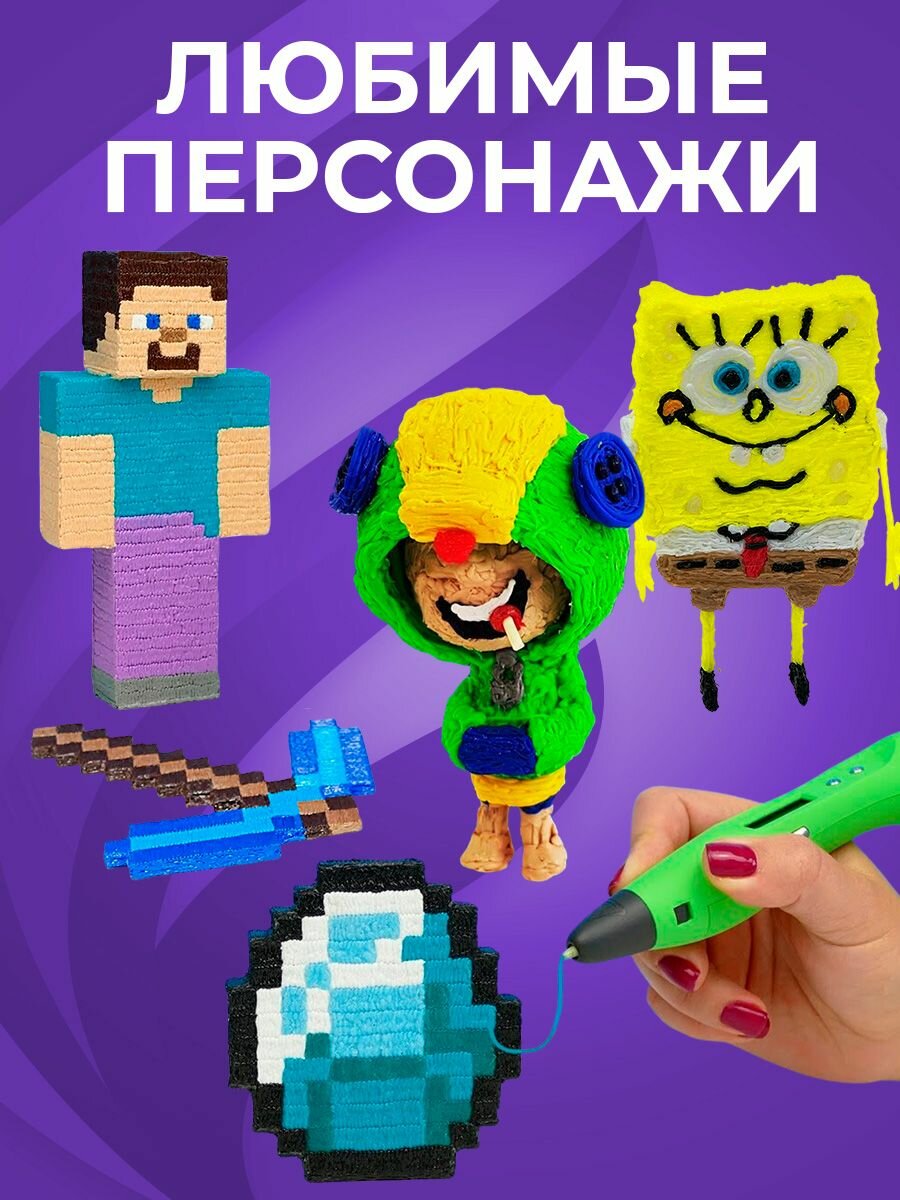 Трафареты для 3d ручки набор для творчества Funtasy Hero