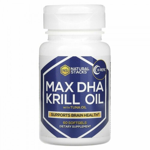 Купить Natural Stacks, Max DHA Krill Oil with Tuna Oil, 60 Softgels