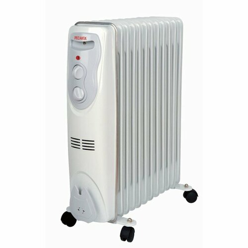 Масляный обогреватель Ресанта ОМ-12Н 2500 Вт 12 секций 25 м белый 764900₽