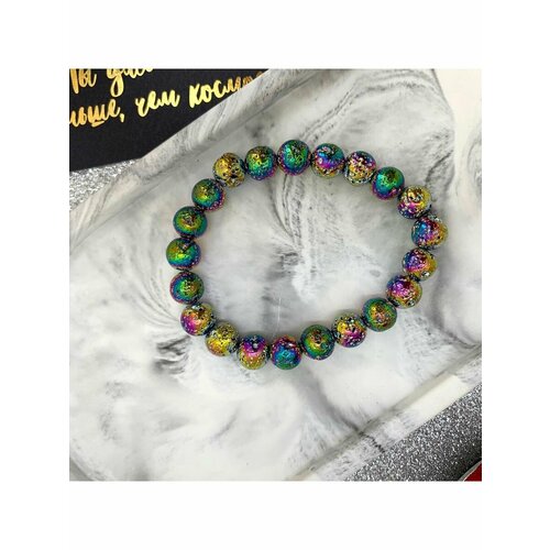 Браслет из цветной, разноцветной вулканической лавы