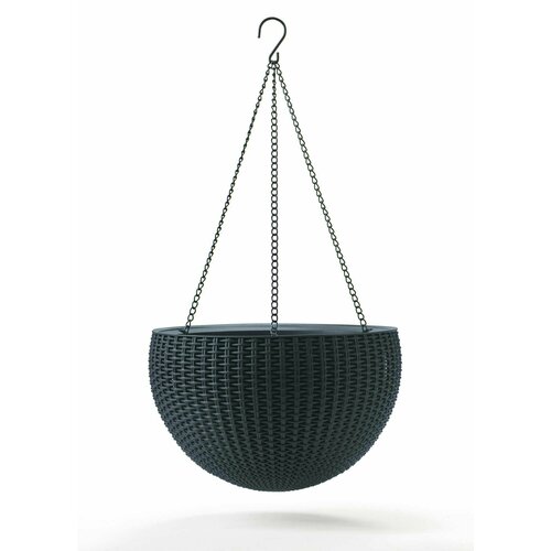 Подвесное кашпо Keter Rattan Style Hanging 17199246 (графит)