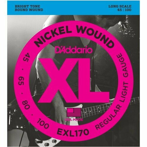 Струны для бас-гитары D'Addario EXL170 daddario exl170 12 струны для бас гитары