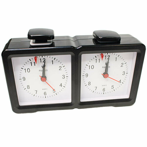 Подарки Шахматные часы "Модерн" чёрного цвета (на батарейке, 20 х 12,5 х 5 см), размер 20 х 12,5 х 5,5 см