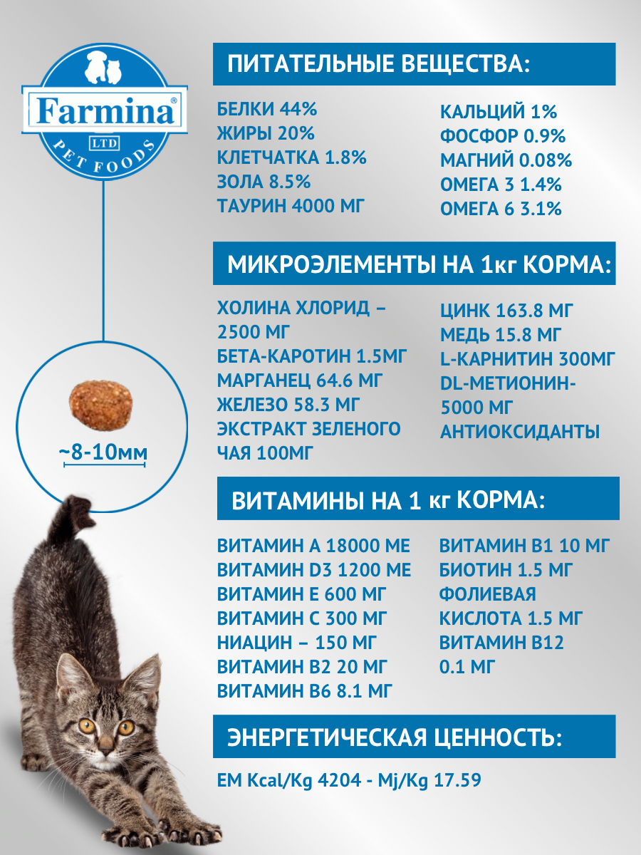 Сухой корм для кошек Farmina N&D Grain-Free Feline Fish & Orange Adult 1,5 кг - фото №14