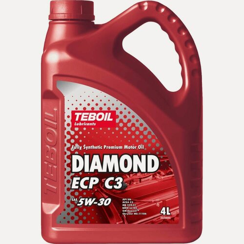 Изображение товара Моторное масло TEBOIL Diamond ECP c3, 5w-30, 4 л 3453876, с системами снижения токсичности выхлопных