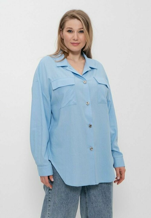 Рубашка  CLEO, размер 54, голубой