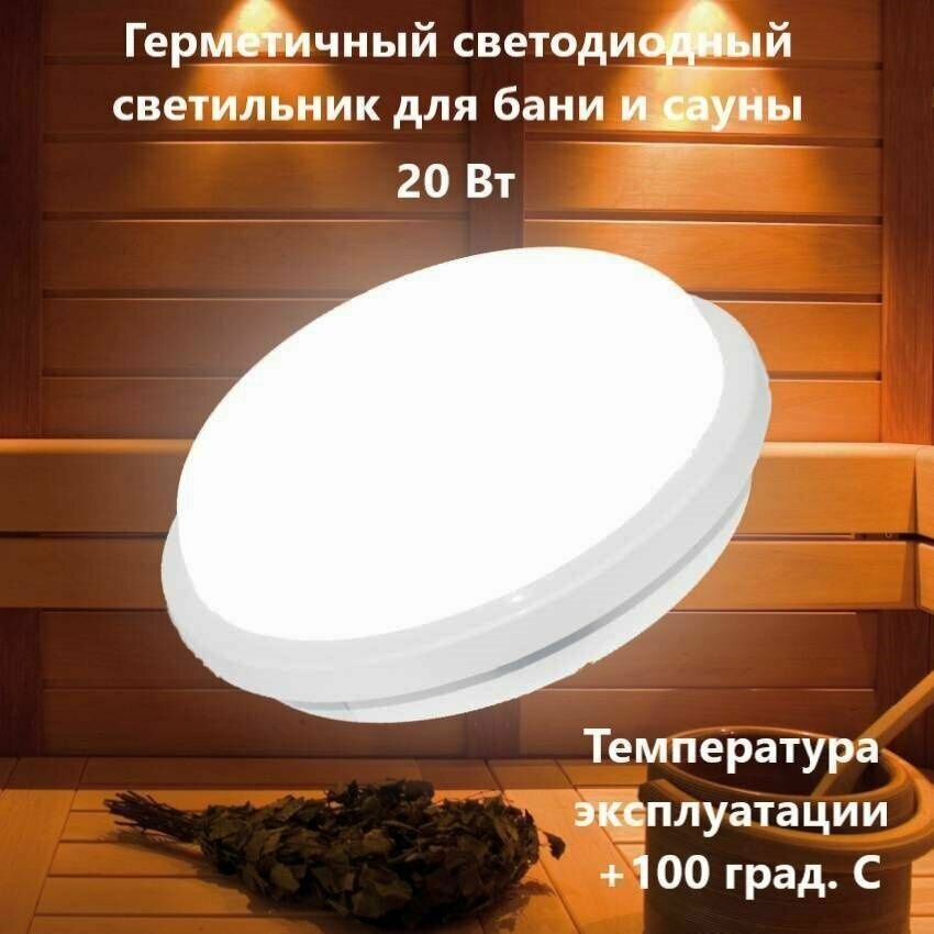 фото Светильник светодиодный потолочный круглы 20 ватт