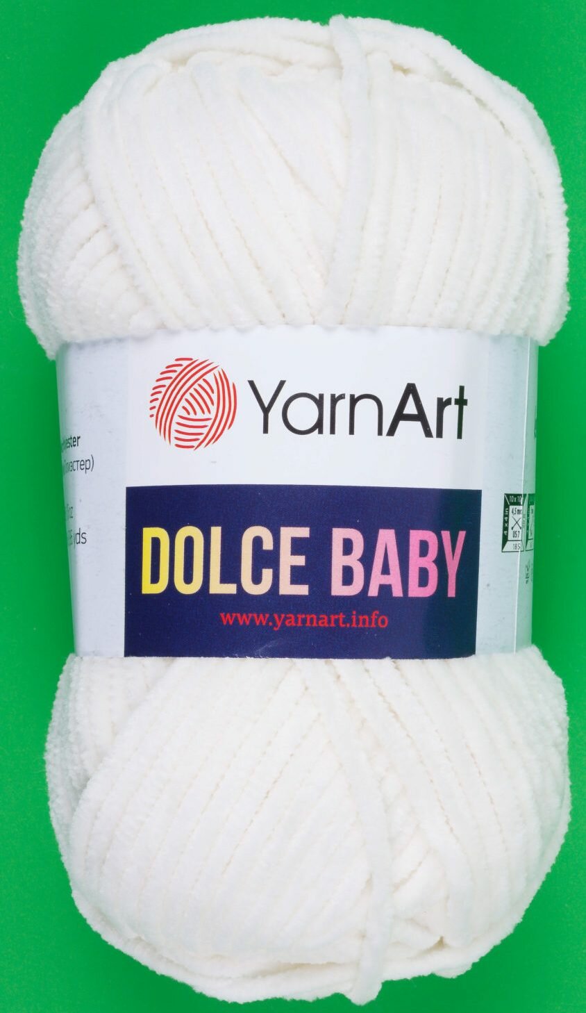 Пряжа YarnArt Dolce Baby молочный (745), 100%микрополиэстер, 85м, 50г, 1шт