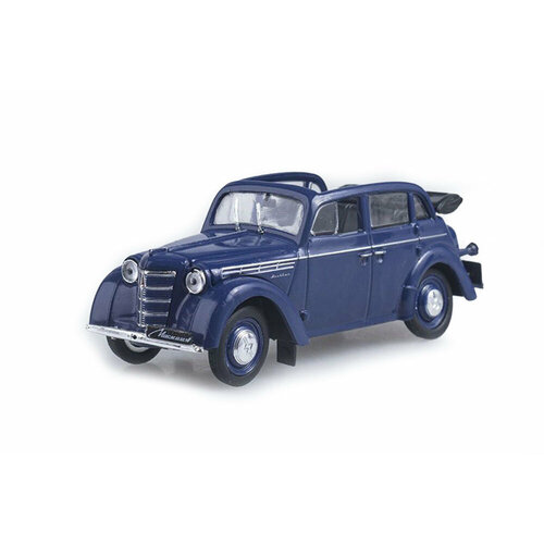 Moskvich 400-420A convertible (ussr russian) 1940 blue | москвич 400-420А автолегенды СССР лучшее #10 масштабная модель автолегенды ссср deagostini москвич 400 420 оруд темно синий 1 43