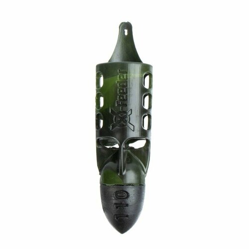 фото Груз-кормушка пластиковая x-feeder pl camo bullet flying-2 m, цвет камо, 110 г, 32 мл