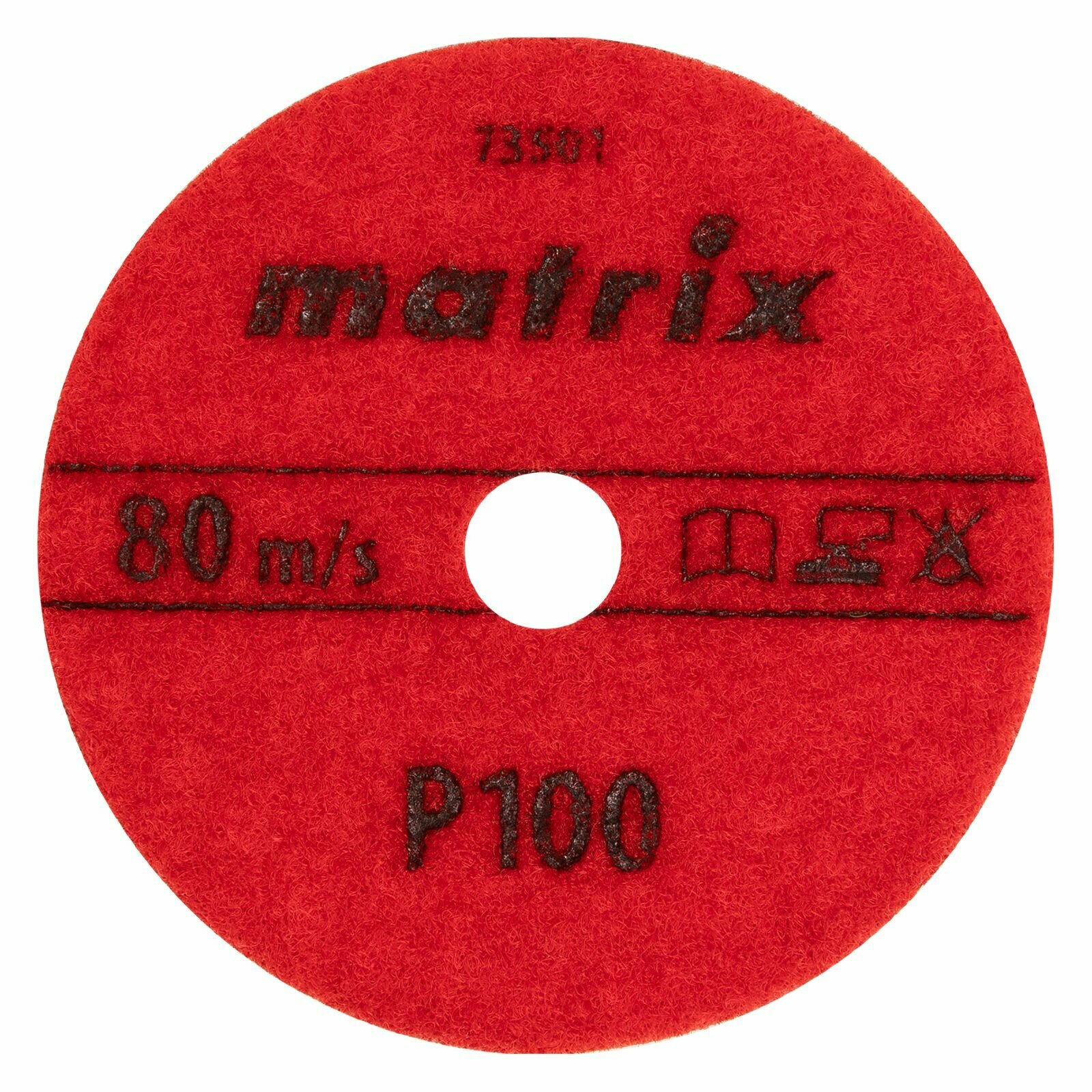 круг алмазный шлифовальный гибкий, 100мм, p100, сухое шлифование, 5шт.// matrix 73501 - фото №13