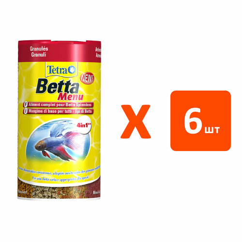 TETRA BETTA MENU корм хлопья для петушков и других лабиринтовых рыб (100 мл х 6 шт) корм для рыб tetra betta в виде гранул 5г