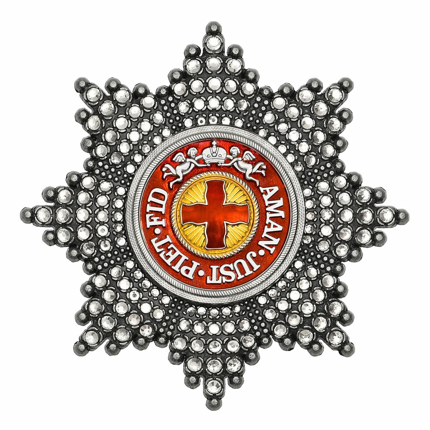 Звезда ордена Святой Анны со стразами, полноразмерный муляж Российской империи