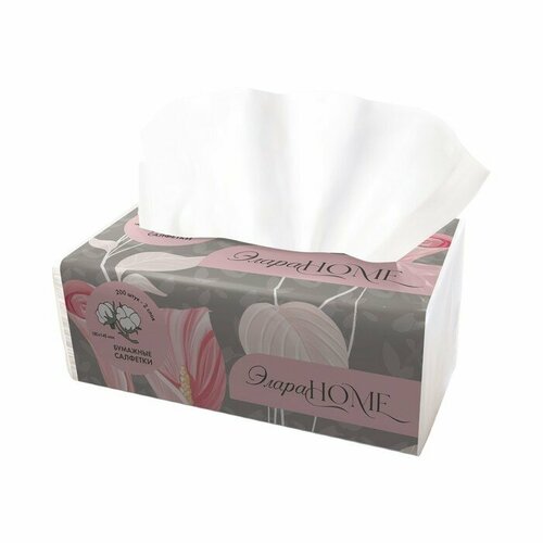 Салфетки бумажные в мягкой упаковке Элара Home, 200 шт.