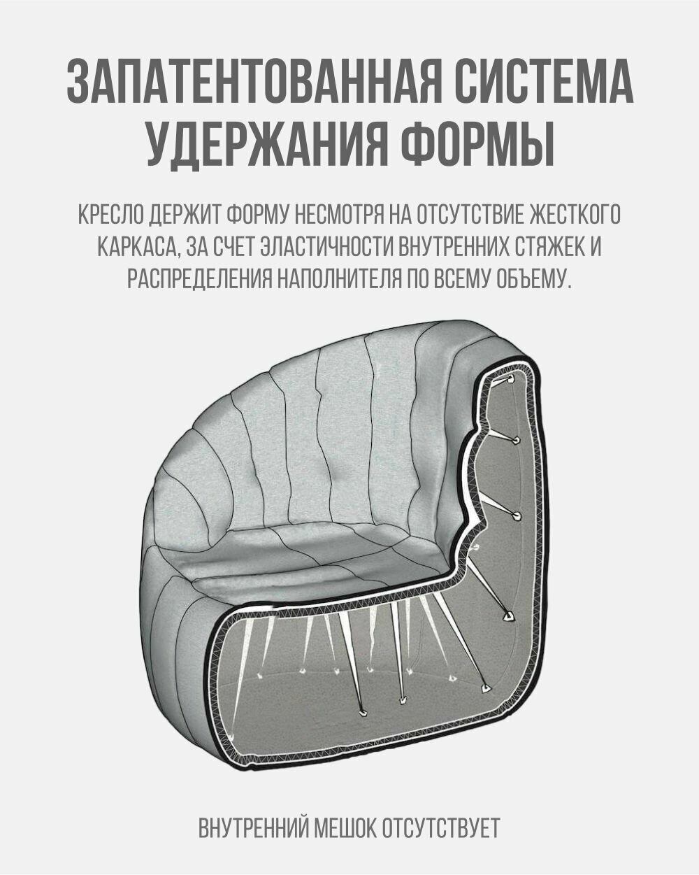 Кресло-шезлонг для отдыха дома Ambient Lounge - Avatar Sofa - Keystone Grey (серый) - современная мягкая мебель для домашнего кинотеатра