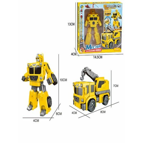 Робот-трансформер 1TOY Трансботы Автокран робот трансформер 1toy трансботы пожарный автоподъемник