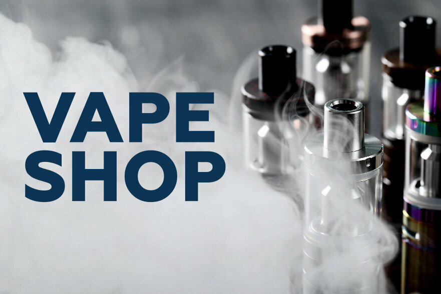 Баннер Vape shop / вейп шоп / 1500х1000 мм / информационный постер / с люверсами