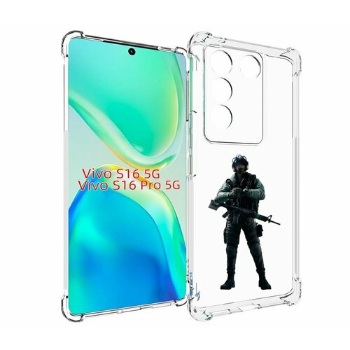 Чехол MyPads Tom-Clancy's-Rainbow-Six-2 для Vivo S16 5G / S16 Pro 5G / V27 / V27 Pro задняя-панель-накладка-бампер чехол mypads tom clancy s rainbow six 2 для nokia x30 5g задняя панель накладка бампер