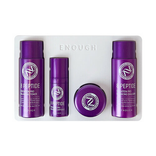 EnoughАнтивозрастной набор миниатюр с пептидамиPremium 8 Peptide Special Edition Kit 4 Set 1399₽