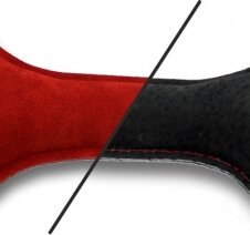 GoSi Кость мягкая игрушка для собак натуральная кожа черно-красный (2 шт)