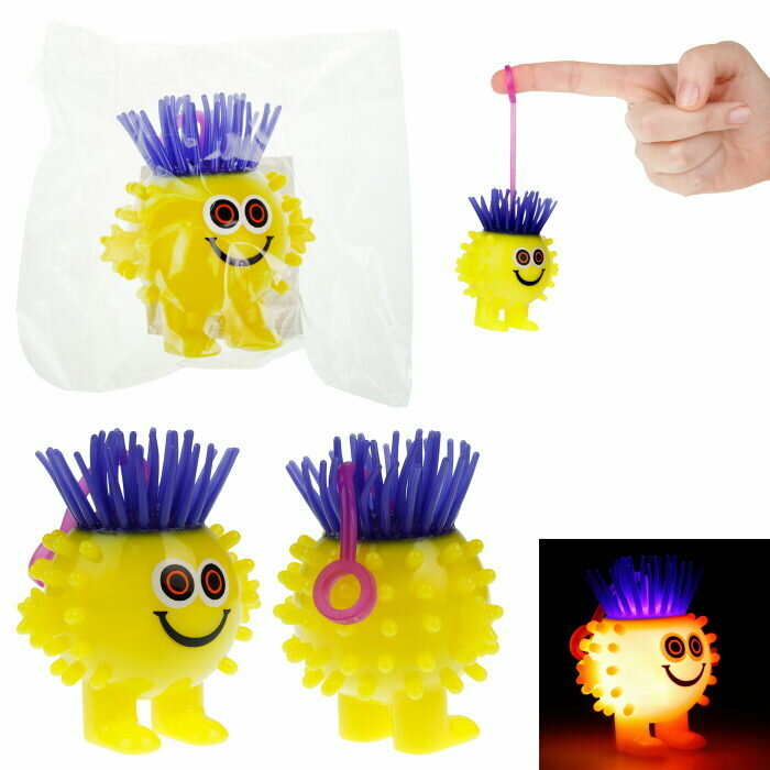 фото Игрушка-антистресс 1Toy Йо-Ёжик жёлтый "Тролль" со светом