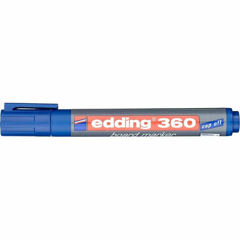 Упаковка маркеров для досок EDDING E-360/3, круглый пишущий наконечник, синий 10 шт./кор. - фото №2