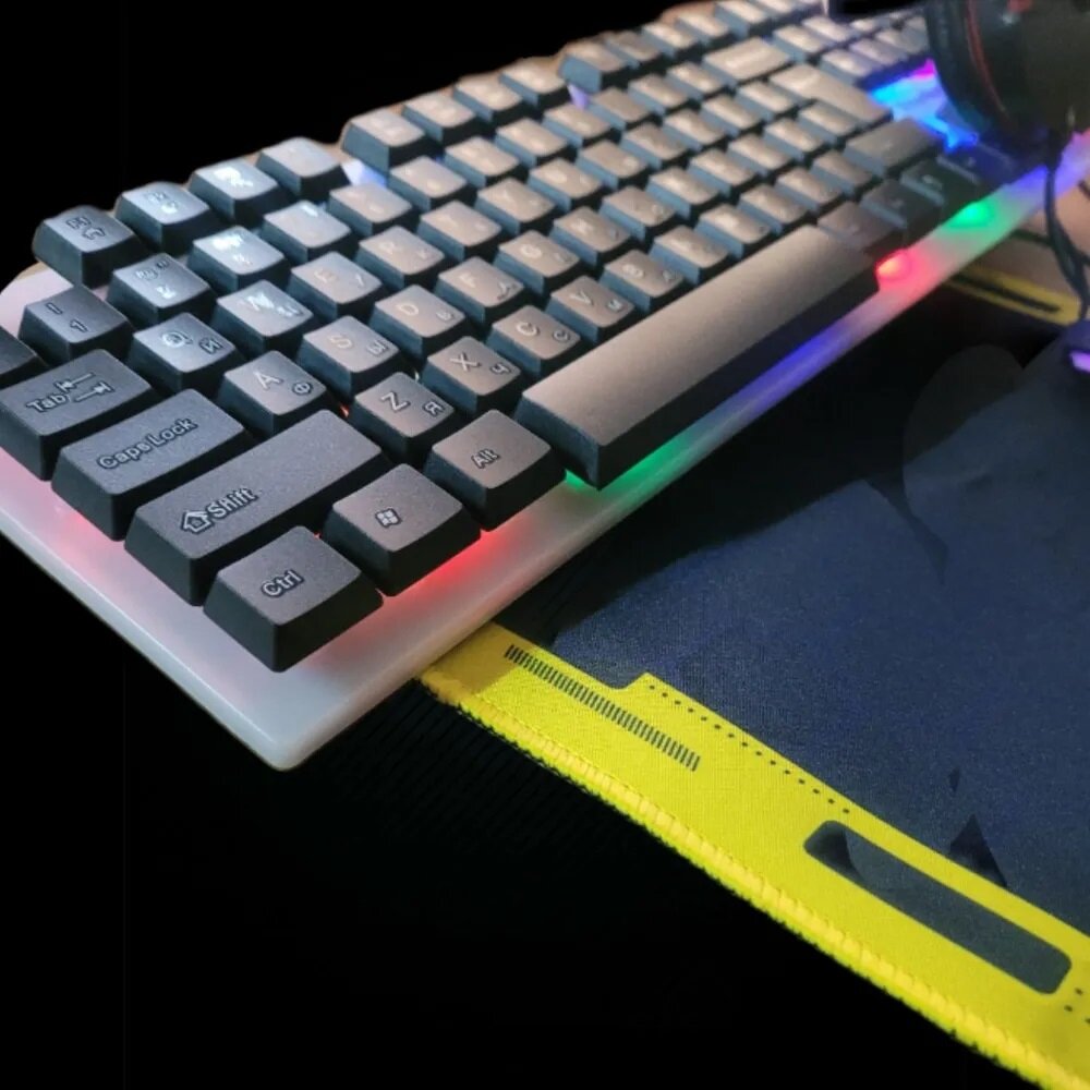 Проводной игровой набор AlterAcs KMHP001-GLC клавиатура, мышь, наушники, коврик — фото 13
