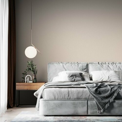 Обои антивандальные, винил горячего тиснения, моющиеся на флизелиновой основе Marvig Modish 1.06м х 10.05м, однотонный бежевый