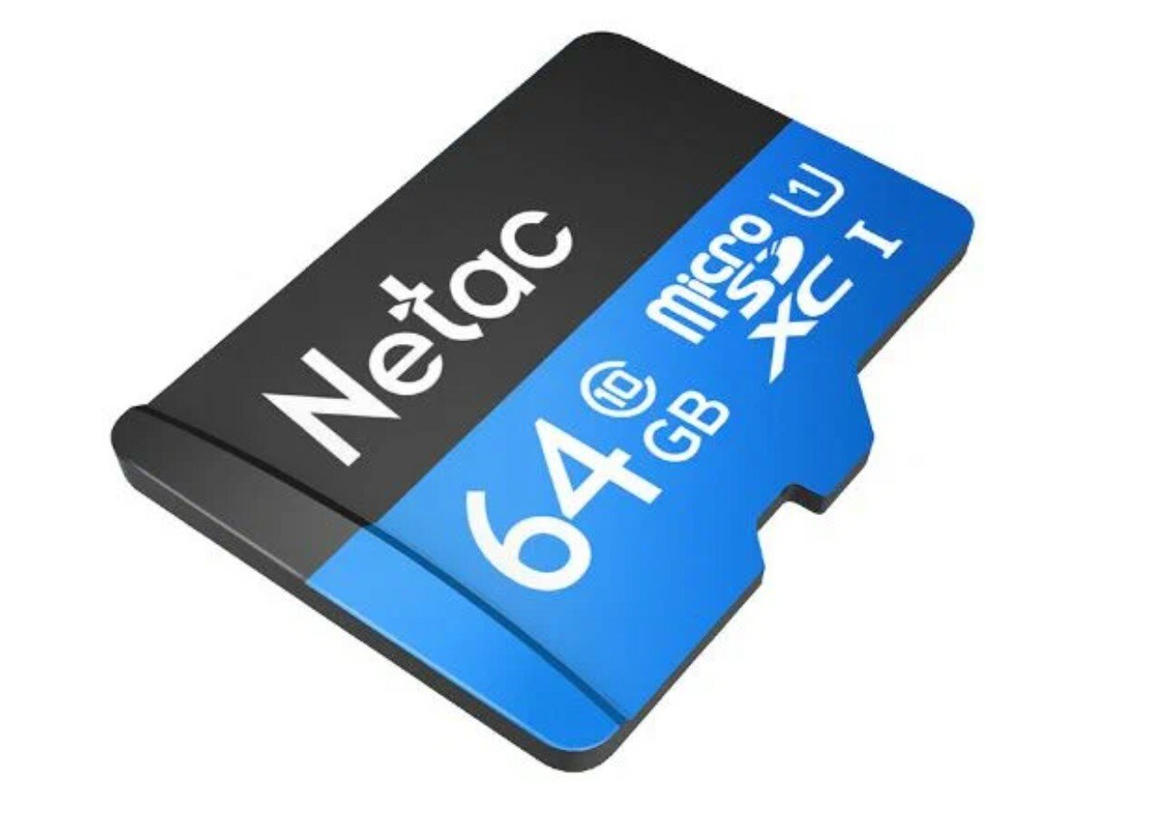 Карта памяти Netac P500 Standard, microSDXC, 64 ГБ, Class 10/V10/A1/UHS-I U1 (NT02P500STN-064G-S) — фото 1
