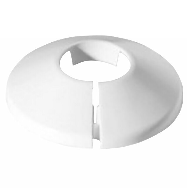 Чашка декоративная 16мм разъемная белая пластик 2шт