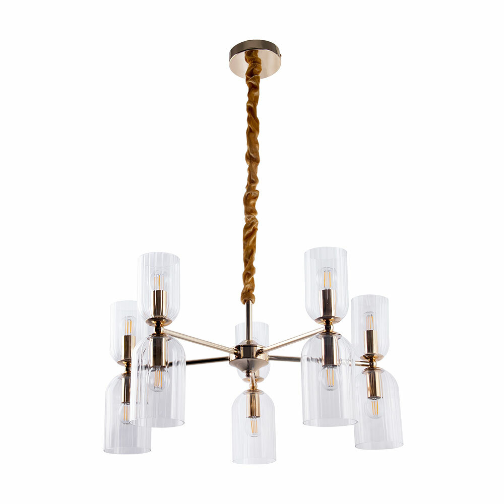 Люстра Arte Lamp Charm A1623LM-10GO 10 плафонов E14 мощность 40Вт IP20