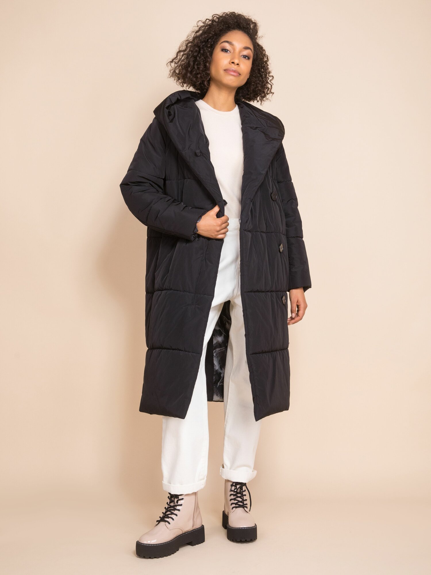 Пуховик Electrastyle Осень-зима 2024, размер 42, черный — фото 1