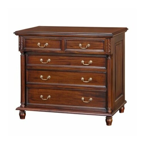 фото Комод domkorleone из красного дерева (mahogany wood), cdst5-m, с ящиками, цвет орех naa (светло-коричневый) дом корлеоне