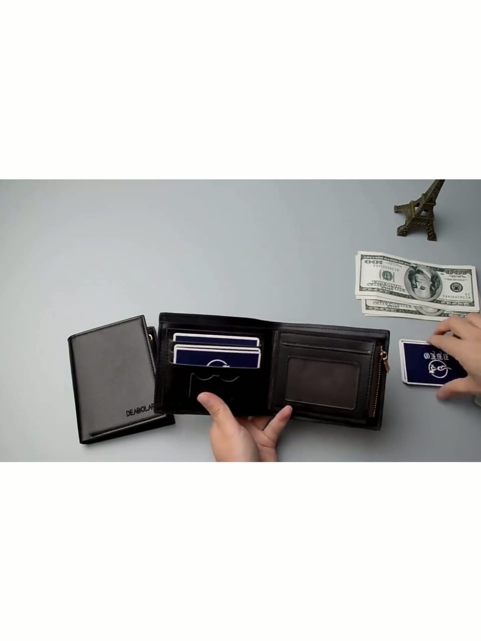 Кошелек , фактура гладкая, черный — фото 1