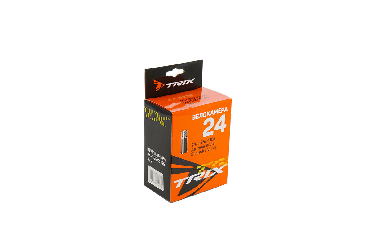 Велокамера TRIX 24"х 1.95/2.125 AV, черная, автомобильный ниппель