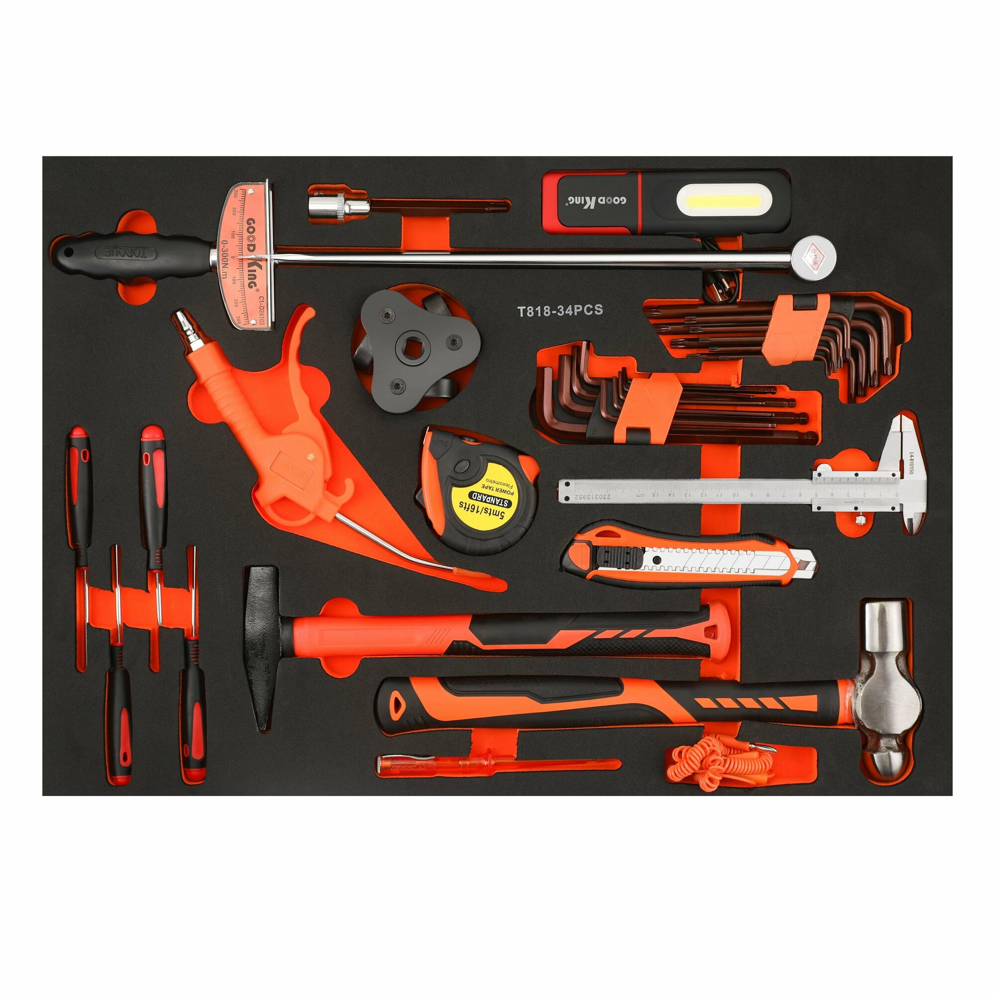 Набор инструментов GOODKING, 34 предмета, в ложементе TIL-10034 — купить в интернет-магазине GOODKING - official store на Яндекс Маркете