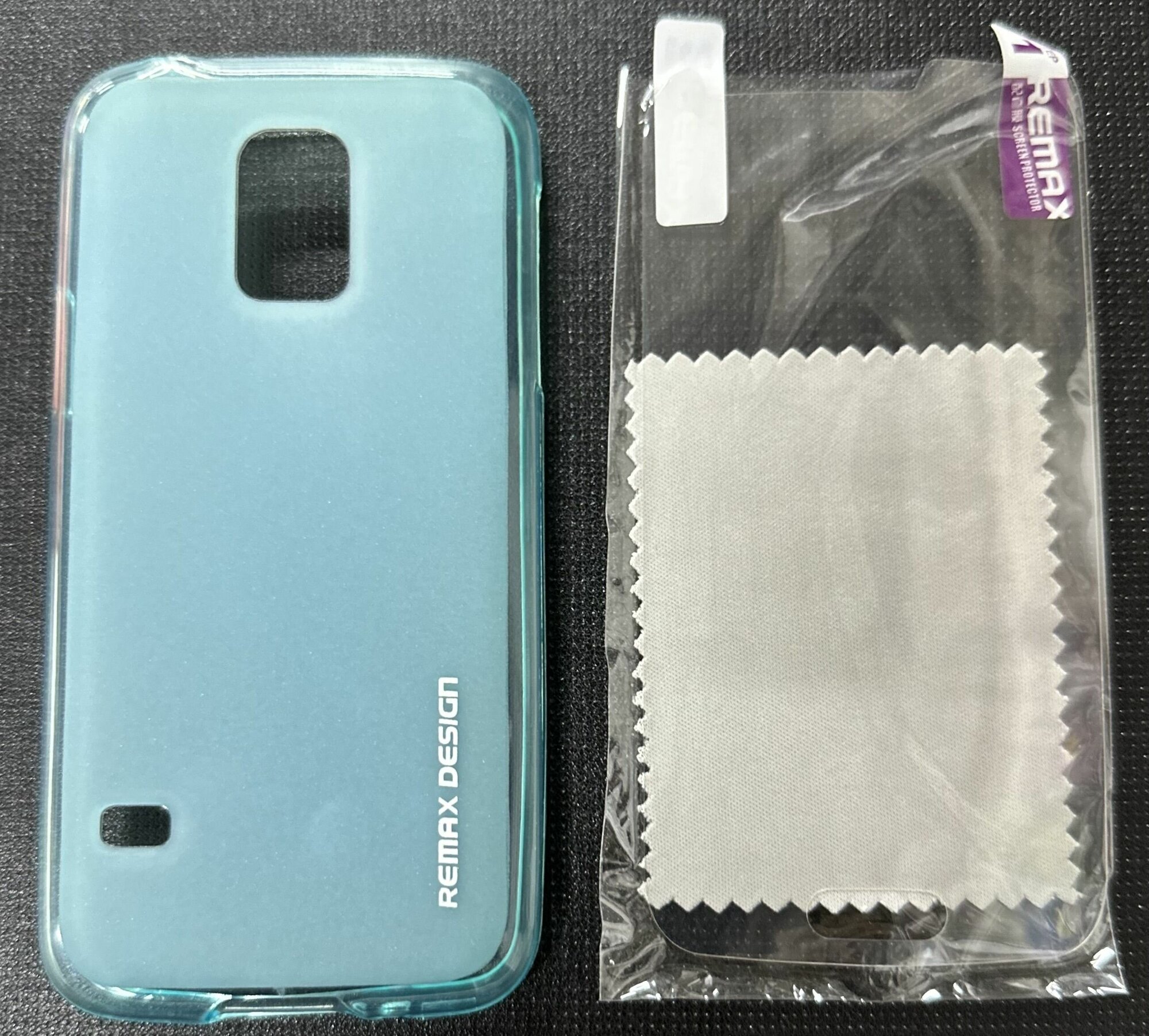 Чехол накладка силиконовая для Samsung GALAXY S5 MINI/SM-G800F/SM-G800H, голубой-матовый+защитная пленка на экран в подарок